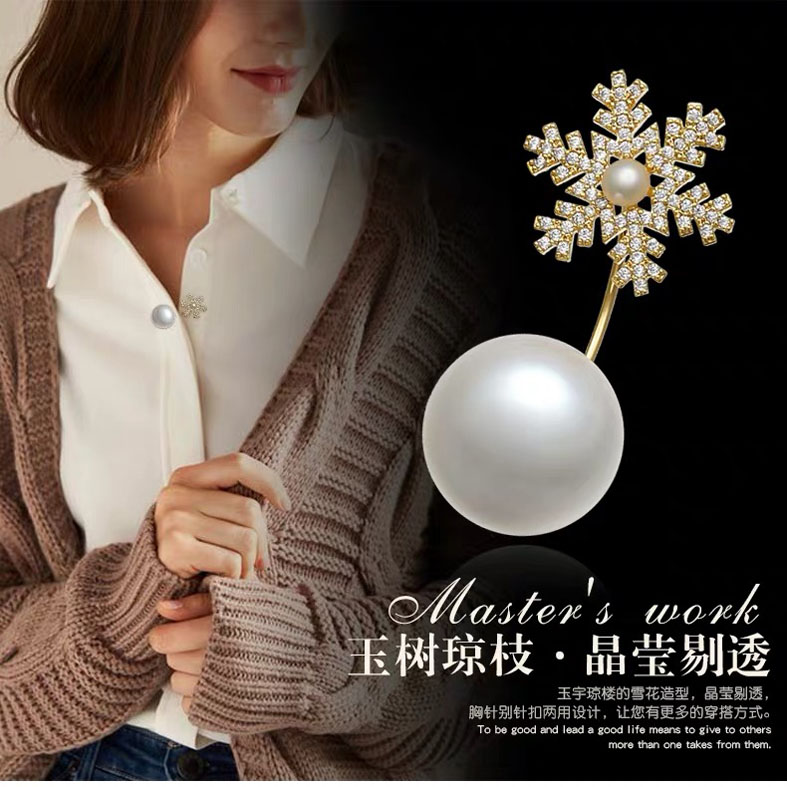 Popular quality snow shape brooch